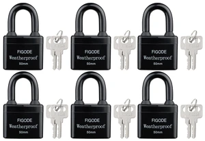 ® Outdoor Waterproof Padlocks, Covered Heavy Duty Laminated Steel Locks, Large Sturdy Locks, 2.2 in. Wide, 6 Locks Same Key, Standard Shackle ® Outdoor Waterproof Padlocks, Covered Heavy Duty Laminated Steel Locks, Large Sturdy Locks, 2.2 in. Wide, 6 Locks Same Key, Standard Shackle