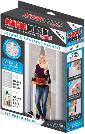 Deluxe, White | Magnetic Screen Door, Heavy Duty, Magnetic Closure, Door Net, Patio Screen, Sliding Door Screen, Bug Screen for Doorways, Kid & Pet Friendly | Size 39" x 83" (Pack of 1) Deluxe, White | Magnetic Screen Door, Heavy Duty, Magnetic Closure, Door Net, Patio Screen, Sliding Door Screen, Bug Screen for Doorways, Kid & Pet Friendly | Size 39" x 83" (Pack of 1)