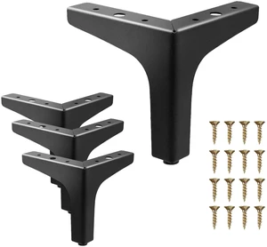 Furniture Legs Metal feet: Couch Legs 6 Inch Sofa Cabinet Legs Replacement Black Legs for Furniture Set of 4 Furniture Legs Metal feet: Couch Legs 6 Inch Sofa Cabinet Legs Replacement Black Legs for Furniture Set of 4