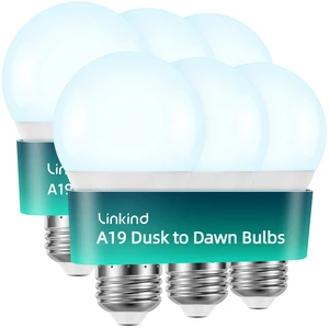 Dusk to Dawn Light Bulbs Outdoor, A19 Sensor Led Bulbs Automatic On/Off, 9.5W led Light Bulbs, 75 Watt Equivalent, 1200 Lumen, E26 Base, ETL&FCC Listed, 5000K Daylight, 6 Pack Dusk to Dawn Light Bulbs Outdoor, A19 Sensor Led Bulbs Automatic On/Off, 9.5W led Light Bulbs, 75 Watt Equivalent, 1200 Lumen, E26 Base, ETL&FCC Listed, 5000K Daylight, 6 Pack