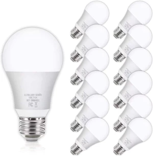 12-Pack A19 LED Light Bulbs, 100 Watt Equivalent LED Bulbs, 2700K Warm White, No Flicker E26 Edison Medium Screw Base Bulbs, 1100Lumens, Non Dimmable 12-Pack A19 LED Light Bulbs, 100 Watt Equivalent LED Bulbs, 2700K Warm White, No Flicker E26 Edison Medium Screw Base Bulbs, 1100Lumens, Non Dimmable