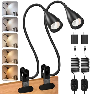 2 PCS Reading Light for Book in Bed,Clip on Light Reading Lamp with Adapter 5 Color Modes 10 Brightness, Eye-Caring Clip on Desk Lamp Book Light for Reading in Bed Headboard Bedside Bedroom (Black) 2 PCS Reading Light for Book in Bed,Clip on Light Reading Lamp with Adapter 5 Color Modes 10 Brightness, Eye-Caring Clip on Desk Lamp Book Light for Reading in Bed Headboard Bedside Bedroom (Black)