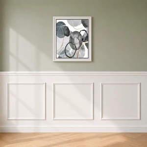 3 Set Peel and Stick Wall Molding Kit,Pre Cut Wainscoting Panels,24x24in Self Adhesive,Paintable,PVC,Premade 3 Set Peel and Stick Wall Molding Kit,Pre Cut Wainscoting Panels,24x24in Self Adhesive,Paintable,PVC,Premade