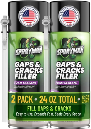 Gaps and Cracks Filler Foam - Polyurethane Expanding Foam Sealant for Insulating Doors & Windows, Waterproof & Paintable, Straw Use - 12oz, 2 Pack Gaps and Cracks Filler Foam - Polyurethane Expanding Foam Sealant for Insulating Doors & Windows, Waterproof & Paintable, Straw Use - 12oz, 2 Pack