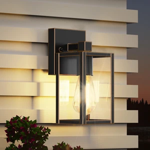Outdoor Front Porch Light Wall Mount, Exterior lighting fixtures for House Waterproof, Anti-Rust Metal Frame, Tempered Glass, E26 Base, Easy Install, Wall Sconce for Patio, Garage, Entryway, Doorway Outdoor Front Porch Light Wall Mount, Exterior lighting fixtures for House Waterproof, Anti-Rust Metal Frame, Tempered Glass, E26 Base, Easy Install, Wall Sconce for Patio, Garage, Entryway, Doorway