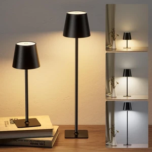 Cordless Table Lamps Rechargeable, 3 Height, 5000 Capacity 3 Colors Smooth Dimming, Portable LED Waterproof Table Lamp for Dining, Bedroom, Outdoor Black (2 Pack) Cordless Table Lamps Rechargeable, 3 Height, 5000 Capacity 3 Colors Smooth Dimming, Portable LED Waterproof Table Lamp for Dining, Bedroom, Outdoor Black (2 Pack)