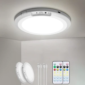 Battery Operated Ceiling Light, Motion Sensor Closet Light with Remote 2 Packs Magnetic Ceiling Light, 10000mAh, Timer Function, 3 Modes 3 Color 10 Brightness, for Home Stairs Hallway Landry Battery Operated Ceiling Light, Motion Sensor Closet Light with Remote 2 Packs Magnetic Ceiling Light, 10000mAh, Timer Function, 3 Modes 3 Color 10 Brightness, for Home Stairs Hallway Landry
