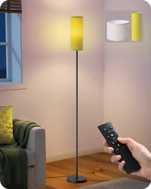 2 Lampshades Modern Floor Lamps for Living Room Green 63.7", Remote Control, Foot Switch, 2700-6000K Dimmable, 9W Bulb Included, Minimalist Standing Lamp for Bedroom, Office 2 Lampshades Modern Floor Lamps for Living Room Green 63.7", Remote Control, Foot Switch, 2700-6000K Dimmable, 9W Bulb Included, Minimalist Standing Lamp for Bedroom, Office