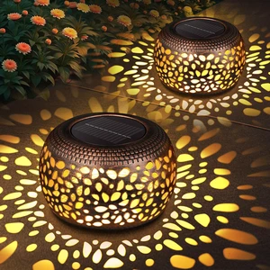 Solar Lanterns Outdoor Waterproof: 2 Pack Red Copper Metal Garden Lights IP65 Hollow Out Vintage Table Solar Lights, 2 Lighting Modes, 600mAh Battery, Patio Yard Decor, Gardening Gifts for Friends Solar Lanterns Outdoor Waterproof: 2 Pack Red Copper Metal Garden Lights IP65 Hollow Out Vintage Table Solar Lights, 2 Lighting Modes, 600mAh Battery, Patio Yard Decor, Gardening Gifts for Friends