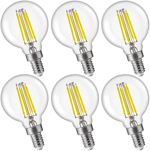 60W Equivalent LED Globe Candelabra Bulbs, Dimmable G16.5 LED E12 Chandelier Light Bulbs, 550LM, CRI90, 5.5W, AC 120V, 6 Pack, 5000K Daylight 60W Equivalent LED Globe Candelabra Bulbs, Dimmable G16.5 LED E12 Chandelier Light Bulbs, 550LM, CRI90, 5.5W, AC 120V, 6 Pack, 5000K Daylight