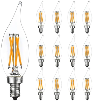CA10 E12 Led Bulb,Soft White Light Bulbs,Dimmable,2700K,Clear 6W=60w Light Bulbs,600lm,AC120V,ETL,No flicker,CA11,E12 Candelabra Bulb 60 watt for Chandelier,Ceiling Fan light bulbs,12Pack CA10 E12 Led Bulb,Soft White Light Bulbs,Dimmable,2700K,Clear 6W=60w Light Bulbs,600lm,AC120V,ETL,No flicker,CA11,E12 Candelabra Bulb 60 watt for Chandelier,Ceiling Fan light bulbs,12Pack