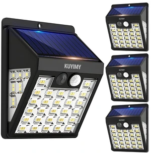 Solar Lights Outdoor, 72 LED Motion Sensor Wall Light, IP65 Waterproof and 3 Lighting Modes, Solar Powered Security Wireless Light Outside for Patio, Garden, Fence, Porch, Front Door (4 Packs) Solar Lights Outdoor, 72 LED Motion Sensor Wall Light, IP65 Waterproof and 3 Lighting Modes, Solar Powered Security Wireless Light Outside for Patio, Garden, Fence, Porch, Front Door (4 Packs)