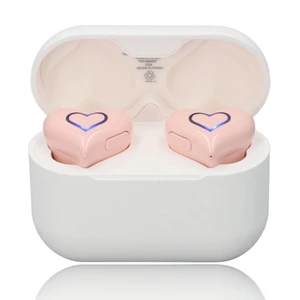Upgraded Heart Shaped Earbuds with Light, Earbuds Stylish Luminous with Charging Case, Noise Cancelling HiFi Stereo Sound BT5.3 Earphones, Gifts for Girls Friends Upgraded Heart Shaped Earbuds with Light, Earbuds Stylish Luminous with Charging Case, Noise Cancelling HiFi Stereo Sound BT5.3 Earphones, Gifts for Girls Friends