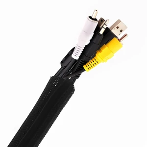 10FT Tubing Cable Sleeve 1/2 inch Flexible Cable Management Sleeve for PC, Gaming, TV & Office, Wire Organizer for Desk Cable Cleanup 10FT Tubing Cable Sleeve 1/2 inch Flexible Cable Management Sleeve for PC, Gaming, TV & Office, Wire Organizer for Desk Cable Cleanup