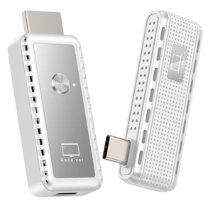 USB-C Wireless HDMI Transmitter and Receiver for Laptop, MacBook, Phone Plug & Play 164FT Range 4K Decode 1080P@60Hz Stream Video Audio to Monitor/TV for Home Theater/Meetings/Classroom USB-C Wireless HDMI Transmitter and Receiver for Laptop, MacBook, Phone Plug & Play 164FT Range 4K Decode 1080P@60Hz Stream Video Audio to Monitor/TV for Home Theater/Meetings/Classroom