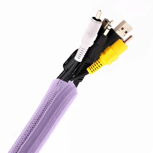 10FT Tubing Cable Sleeve Purple 1/2 inch Flexible Cable Management Sleeve for PC, Gaming, TV & Office, Wire Organizer for Desk Cable Cleanup 10FT Tubing Cable Sleeve Purple 1/2 inch Flexible Cable Management Sleeve for PC, Gaming, TV & Office, Wire Organizer for Desk Cable Cleanup