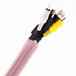 10FT Tubing Cable Sleeve Pink 1/2 inch Flexible Cable Management Sleeve for PC, Gaming, TV & Office, Wire Organizer for Desk Cable Cleanup 10FT Tubing Cable Sleeve Pink 1/2 inch Flexible Cable Management Sleeve for PC, Gaming, TV & Office, Wire Organizer for Desk Cable Cleanup