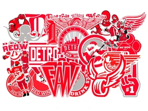 25 PCS Detroit American Red Wings Hockey Stickers for Water Bottle, Laptop, Bicycle, Computer, Motorcycle, Travel Case, Car Decal Decoration Stickers 25 PCS Detroit American Red Wings Hockey Stickers for Water Bottle, Laptop, Bicycle, Computer, Motorcycle, Travel Case, Car Decal Decoration Stickers