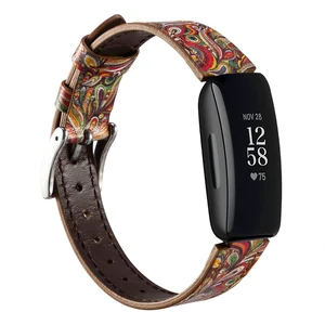 Genuine Leather Bands Compatible with Fitbit Inspire 3/Inspire 2/Inspire HR/Inspire,Soft Sport Straps Adjustable Replacement Wristbands for Women Men 05 Genuine Leather Bands Compatible with Fitbit Inspire 3/Inspire 2/Inspire HR/Inspire,Soft Sport Straps Adjustable Replacement Wristbands for Women Men 05