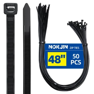 50 Pcs 48 Inch Extra Long Zip Ties Heavy Duty,Large Zip Ties with 175 lbs Tensile Strength Self Locking UV Resistant Tie Wraps Cable Ties for Outdoor Use 50 Pcs 48 Inch Extra Long Zip Ties Heavy Duty,Large Zip Ties with 175 lbs Tensile Strength Self Locking UV Resistant Tie Wraps Cable Ties for Outdoor Use