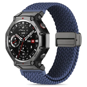 Elastic Woven Band Compatible with Amazfit T-Rex 3, Metal Magnetic Buckle Sports Replacement Strap Compatible with Amazfit T-Rex 3 Elastic Woven Band Compatible with Amazfit T-Rex 3, Metal Magnetic Buckle Sports Replacement Strap Compatible with Amazfit T-Rex 3