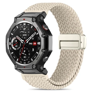 Elastic Woven Band Compatible with Amazfit T-Rex 3, Metal Magnetic Buckle Sports Replacement Strap Compatible with Amazfit T-Rex 3 Elastic Woven Band Compatible with Amazfit T-Rex 3, Metal Magnetic Buckle Sports Replacement Strap Compatible with Amazfit T-Rex 3