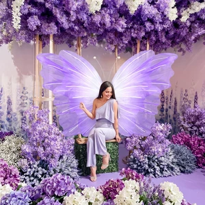47 Inch Giant Butterfly Party Decoration Large Mariposas Grandes para Decor Big 3D Silk Butterfly Backdrop for Birthday Party Wedding Photo Booth(Gradient Purple, Gradient Style) 47 Inch Giant Butterfly Party Decoration Large Mariposas Grandes para Decor Big 3D Silk Butterfly Backdrop for Birthday Party Wedding Photo Booth(Gradient Purple, Gradient Style)