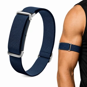 Bicep Bands Compatible with Google Fitbit Air, Arm and Ankle Strap, Blue Adjustable 9.8-15.7 in stretch nylon strap with a sliding buckle and fitted open-back holder for upper-arm or ankle wear Bicep Bands Compatible with Google Fitbit Air, Arm and Ankle Strap, Blue Adjustable 9.8-15.7 in stretch nylon strap with a sliding buckle and fitted open-back holder for upper-arm or ankle wear