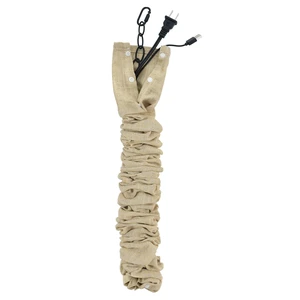 Beige Linen Fabric Cord Cover, Electrical Cord Cover and Chandelier Chain Cover, 1 Pack 70.8 in with Button Snap Closure Beige Linen Fabric Cord Cover, Electrical Cord Cover and Chandelier Chain Cover, 1 Pack 70.8 in with Button Snap Closure