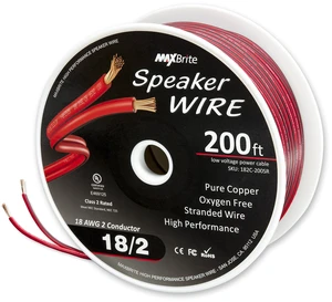 200 ft. 18 Gauge Stranded Flexible Dual Conductor Bonded Zip Cord Wire, Oxygen Free Pure Copper - UL Listed Class 2 200 ft. 18 Gauge Stranded Flexible Dual Conductor Bonded Zip Cord Wire, Oxygen Free Pure Copper - UL Listed Class 2