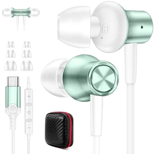 USB C Headphones for iPhone 18 Pro Max 17 Type C Wired Earbuds Green USB C In Ear Magnetic Headphone Stereo Remote Control Corded Type C Earphones for iPhone Duo Galaxy S26 FE S25 for iPad Pro USB C Headphones for iPhone 18 Pro Max 17 Type C Wired Earbuds Green USB C In Ear Magnetic Headphone Stereo Remote Control Corded Type C Earphones for iPhone Duo Galaxy S26 FE S25 for iPad Pro