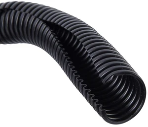 1.5" X 10 ft Split Wire Loom Flex-Guard Convoluted Tubing Protective Split Cable Sleeves for Automotive Home Industrial Electrical Wires Chemical Resistant Cable Conduit Black 1.5" X 10 ft Split Wire Loom Flex-Guard Convoluted Tubing Protective Split Cable Sleeves for Automotive Home Industrial Electrical Wires Chemical Resistant Cable Conduit Black
