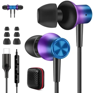USB C Earbuds for iPhone 18 Pro Headphones with Mic Gradient Purple USB C In Ear Magnetic Headphone Stereo Remote Control Corded Type C Earphones for iPhone Duo Galaxy S26 FE S25 for iPad Pro USB C Earbuds for iPhone 18 Pro Headphones with Mic Gradient Purple USB C In Ear Magnetic Headphone Stereo Remote Control Corded Type C Earphones for iPhone Duo Galaxy S26 FE S25 for iPad Pro