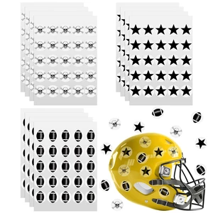 300 Pcs Football Helmet Stickers Self Adhesive, Black for Youth Hockey Baseball Softball Gear, Waterproof Vinyl with 3 Patterns, Easy Application and Removal 300 Pcs Football Helmet Stickers Self Adhesive, Black for Youth Hockey Baseball Softball Gear, Waterproof Vinyl with 3 Patterns, Easy Application and Removal