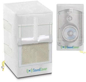 Two White Waterproof 600D Outdoor Speaker Covers for C-Bracket Mounted Speakers Fits Yamaha NS-AW150, Polk Audio Atrium 5 (Max Dimensions: H 12.8" x W 7.9" x D 8.9") Two White Waterproof 600D Outdoor Speaker Covers for C-Bracket Mounted Speakers Fits Yamaha NS-AW150, Polk Audio Atrium 5 (Max Dimensions: H 12.8" x W 7.9" x D 8.9")
