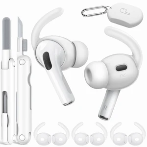 4 Paris for AirPods Pro 2 Ear Hooks, Anti-Slip Ear Tips (Transparent) Silicone, Soft, Skin-friendly, Comfortable to Wear, Fits All Ear Shapes, with Cleaning Pen/Carabiner/Storage Pouch 4 Paris for AirPods Pro 2 Ear Hooks, Anti-Slip Ear Tips (Transparent) Silicone, Soft, Skin-friendly, Comfortable to Wear, Fits All Ear Shapes, with Cleaning Pen/Carabiner/Storage Pouch