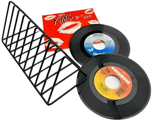 45rpm Vinyl Record Storage Rack - Premium 7inch Holder Stand Metal Wire Display Holds up to 50 Album Lp's - Simple and Contemporary Shelf Concept Design for 7" Records 45rpm Vinyl Record Storage Rack - Premium 7inch Holder Stand Metal Wire Display Holds up to 50 Album Lp's - Simple and Contemporary Shelf Concept Design for 7" Records