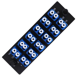 12 Duplex LC Adapters LGX Footprint Fiber Patch Panel Loaded 24 Fiber Ports Couplers Enclosure - LC UPC Blue Compatible with SingleMode Multimode 1.25G/10GB OS1-2/OM3 12 Duplex LC Adapters LGX Footprint Fiber Patch Panel Loaded 24 Fiber Ports Couplers Enclosure - LC UPC Blue Compatible with SingleMode Multimode 1.25G/10GB OS1-2/OM3