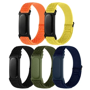 Elastic Bands Compatible with Google Fitbit Air Watch Bands, 5 Pack Adjustable Nylon Loop Sport Straps Replacement Wristband for Fitbit Air Women Men Elastic Bands Compatible with Google Fitbit Air Watch Bands, 5 Pack Adjustable Nylon Loop Sport Straps Replacement Wristband for Fitbit Air Women Men