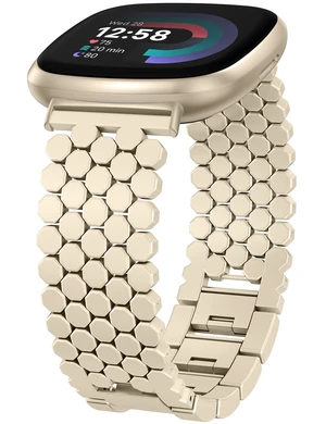 Metal Bands Compatible with Fitbit Sense 2/Versa 4/Versa 3/Sense Bands Women, Dressy Stainless Steel Chain Honeycomb Designer Luxury Chic Link Bracelet Wristband Replacement Strap for Versa 4 Metal Bands Compatible with Fitbit Sense 2/Versa 4/Versa 3/Sense Bands Women, Dressy Stainless Steel Chain Honeycomb Designer Luxury Chic Link Bracelet Wristband Replacement Strap for Versa 4