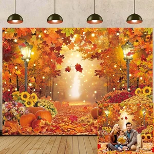 Fall Photo Backdrop Autumn Pumpkins Maple Leaves Forest Scenery Background 8x6ft Autumn Harvest Photography Backdrop,Fall Thanksgiving Day Friendsgiving Party Decorations Banner Booth Props Fall Photo Backdrop Autumn Pumpkins Maple Leaves Forest Scenery Background 8x6ft Autumn Harvest Photography Backdrop,Fall Thanksgiving Day Friendsgiving Party Decorations Banner Booth Props