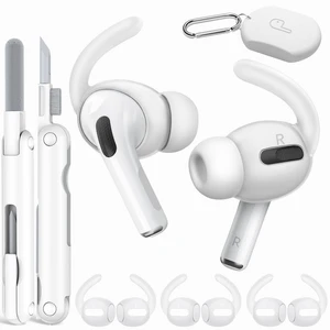 4 Paris for AirPods Pro 1 Ear Hooks, Anti-Slip Ear Tips (Transparent) Silicone, Soft, Skin-friendly, Comfortable to Wear, Fits All Ear Shapes, with Cleaning Pen/Carabiner/Storage Pouch 4 Paris for AirPods Pro 1 Ear Hooks, Anti-Slip Ear Tips (Transparent) Silicone, Soft, Skin-friendly, Comfortable to Wear, Fits All Ear Shapes, with Cleaning Pen/Carabiner/Storage Pouch