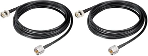 Handheld Radio Antenna Adapter Cable UHF PL259 Male to BNC Male Coax RG58 Jumper 10 Feet for CB Radio, Ham Radio, VHF Radio, Antenna Analyzer (Pack of 2) Handheld Radio Antenna Adapter Cable UHF PL259 Male to BNC Male Coax RG58 Jumper 10 Feet for CB Radio, Ham Radio, VHF Radio, Antenna Analyzer (Pack of 2)