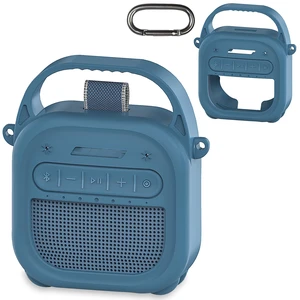 Silicone Cover Case for Bose SoundLink Micro 2 Bluetooth Speaker, Blue Protective Case with Handle, Accessories for Micro 2 Speaker Silicone Cover, Metal Carabiner, Custom-Design Cover Case Silicone Cover Case for Bose SoundLink Micro 2 Bluetooth Speaker, Blue Protective Case with Handle, Accessories for Micro 2 Speaker Silicone Cover, Metal Carabiner, Custom-Design Cover Case