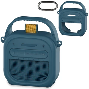 Silicone Cover Case for Bose SoundLink Micro 2 Bluetooth Speaker, Dark Blue Protective Case with Handle, Accessories for Micro 2 Speaker Silicone Cover, Metal Carabiner, Custom-Design Cover Case Silicone Cover Case for Bose SoundLink Micro 2 Bluetooth Speaker, Dark Blue Protective Case with Handle, Accessories for Micro 2 Speaker Silicone Cover, Metal Carabiner, Custom-Design Cover Case