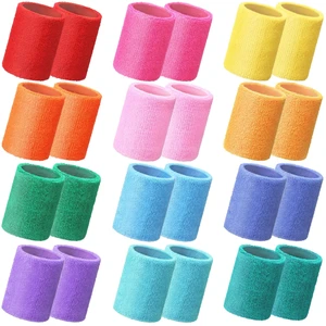 4 Inch Wrist Sweat Bands for Men Women Absorbent Tennis Soccer Wristbands Cotton Terry Cloth Sports Wrist Sweatbands for Tennis Basketball Football Running Gym 4 Inch Wrist Sweat Bands for Men Women Absorbent Tennis Soccer Wristbands Cotton Terry Cloth Sports Wrist Sweatbands for Tennis Basketball Football Running Gym