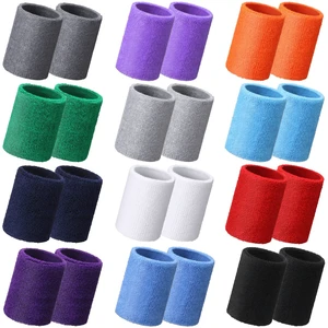 4 Inch Wrist Sweat Bands for Men Women Absorbent Tennis Soccer Wristbands Cotton Terry Cloth Sports Wrist Sweatbands for Tennis Basketball Football Running Gym 4 Inch Wrist Sweat Bands for Men Women Absorbent Tennis Soccer Wristbands Cotton Terry Cloth Sports Wrist Sweatbands for Tennis Basketball Football Running Gym
