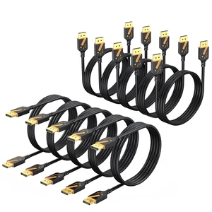 DisplayPort 1.2 Cable, 6FT, 10-Pack, 4K@60Hz, 2K@165Hz Gold-plated connectors deliver reliable 4K performance. Supports 3D and HDR. Great for gaming, PC, TV, and monitors DisplayPort 1.2 Cable, 6FT, 10-Pack, 4K@60Hz, 2K@165Hz Gold-plated connectors deliver reliable 4K performance. Supports 3D and HDR. Great for gaming, PC, TV, and monitors