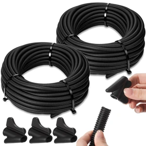 1" x 60ft Split Wire Loom Tubing with Installation Tool Wire Loom Assortment Split Cable Sleeves Bulk Flexible Electrical Conduit Protective Kit Home Wiring Cable Organization 1" x 60ft Split Wire Loom Tubing with Installation Tool Wire Loom Assortment Split Cable Sleeves Bulk Flexible Electrical Conduit Protective Kit Home Wiring Cable Organization