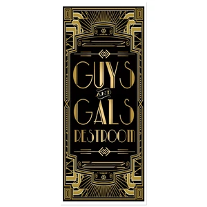 Roaring 20s Door Cover Gatsby Theme Party Guys and Gals Restroom 72x30inch Large Art Deco Jazz Party Banner, Vintage 1920s Jazz Party Entrance Backdrop Roaring 20s Door Cover Gatsby Theme Party Guys and Gals Restroom 72x30inch Large Art Deco Jazz Party Banner, Vintage 1920s Jazz Party Entrance Backdrop